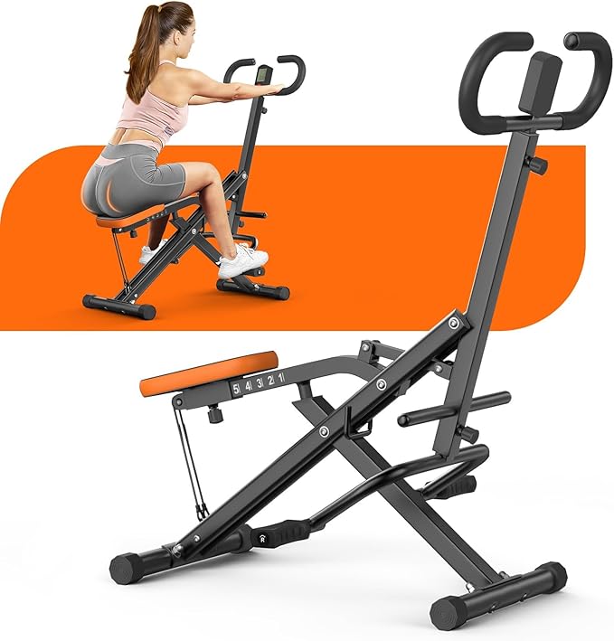 Dskeuzeew TOTAL Crunch Fitnessgeräte AB Booster Bauchtrainer Trainingsgeräte für Bauch Arme Beine Rücken und Gesäß Heimtrainer