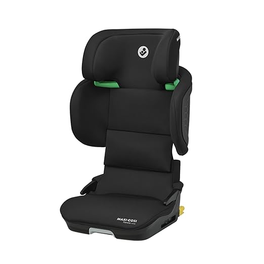 Maxi-Cosi Tanza i-Size, Klappbarer Kindersitz, 3,5-12 Jahren, 100–150 cm, 10 Kopfstützenpositionen, Tragbarer Reiseautositz, G-CELL Seitenaufprallschutz, Umweltfreundliche Produktion, Full Black