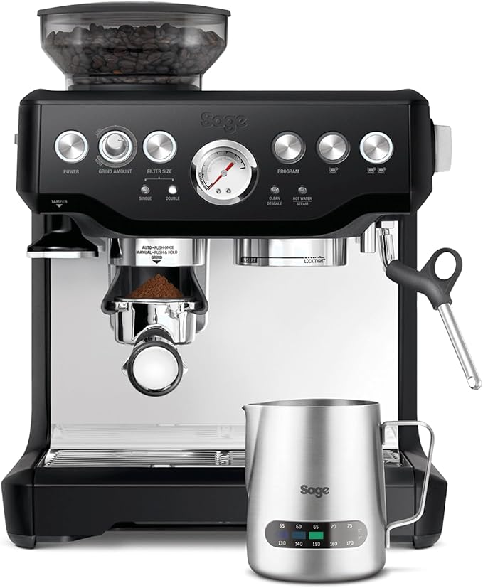 Sage - The Barista Express - Espressomaschine mit manuellem Milchaufschäumer - Schwarzer Trüffel