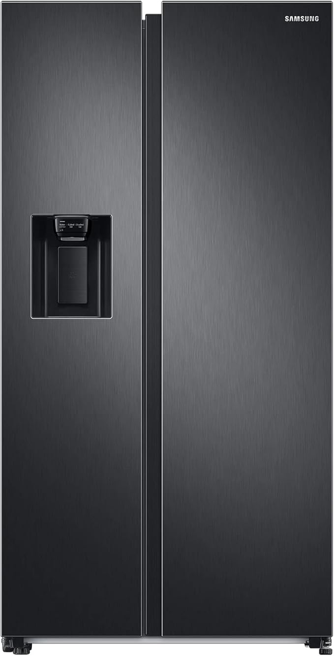Samsung RS6GA8521B1/EG Side-by-Side Kühlschrank, 178 cm, 634 ℓ, 225 ℓ Gefriervolumen, Space Max Technologie, Premium Black Steel
