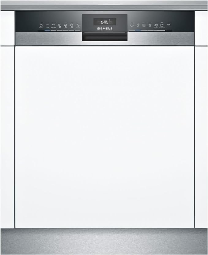 Siemens SN53ES14VE, iQ300 Smarter Geschirrspüler, Teilintegrierte Spülmaschine mit Besteckschublade, 60 cm, auto Türöffnung dank autoOpen dry, besonders leise durch iQdrive-Motor, aquaStop